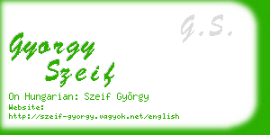 gyorgy szeif business card